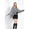 Fashion women pure cashmere knitted poncho